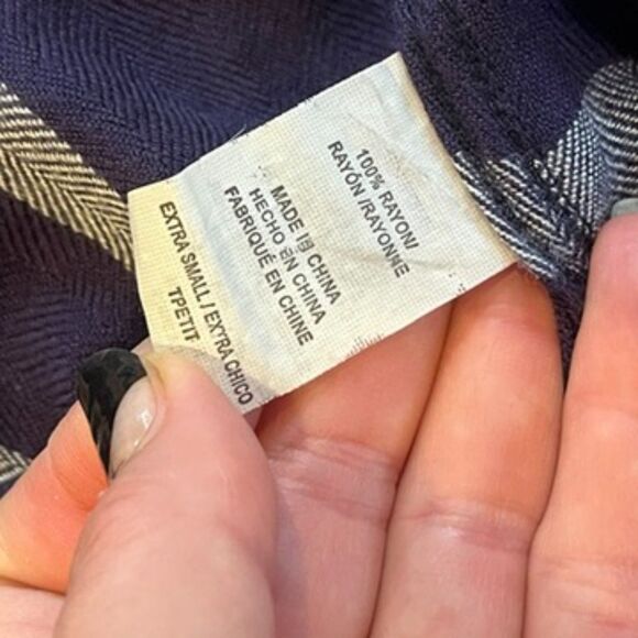 Rails Purple White Plaid Button Front Shirt Women's XS - Picture 6 of 7